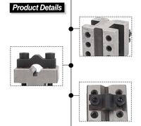 Due V-Block Messa Coppie Con Morsetto Set di Precisione Accoppiamento 90 °