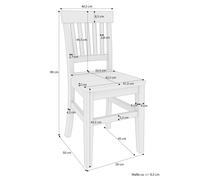 Due varianti di classica sedia in Pino per cucina e sala da pranzo V-90.71-27