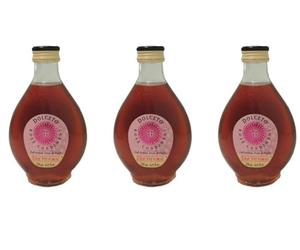 Due Vittorie Dolceto Condimento Rosè, Corposo Fresco e Fruttato, Aceto di Vino e Mosto d'Uva Concentrato, 3 Bottiglie da 250 ml, Senza Glutine