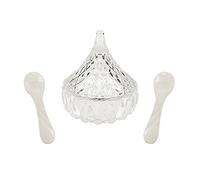 DUEBEL Set di 2 server per caviale in vetro con caviale in madreperla e cucchiaino da 8 cm, universale, per Martini, vino, liquori, cocktail