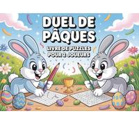 Duel de Pâques - Livre de Puzzles pour 2 Joueurs: 7-10 ans - Sudoku, Mots Cachés & Labyrinthes - Qui est le plus rapide ?