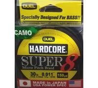 DUEL HARDCORE SUPER 8 MICRO PITCH BRAID LINE CAMO 30lb 0.28mm 150yd COL CAMO