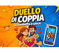 Duello di Coppia 1VS1: Ediz. Interattiva con App: 60+ Sfide di Riflessi e Complicità con Timer, Classifica e Giochi Extra DIGITALI. Idea Regalo per San Valentino e Anniversario lui/lei.