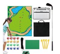 Duello Putting Putting Green Tappeto Pratica Adesivo Attrezzatura | Set Golf Adesivo per Bambini con Mazza Per Esterni Interni Giardino Adulti Famiglie Principianti Vacanze Compleanni