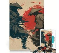Duello Samurai con Sole Rosso, Puzzle da 1000 pezzi per Adolescenti, Gioco di Logica, Divertimento in Casa, Bordo Premium, Regalo Memorabile (38x52cm)