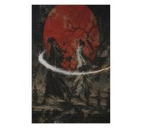 Duello Samurai Sole Rosso Puzzle 1000 Pezzi in Legno, Gioco Mentale