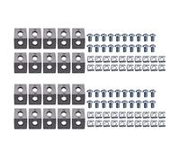 Duendhd 100 pezzi staffa angolare serie 2020 connettore profilo in alluminio set per accessori profilo in alluminio slot da 6 mm