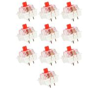 Duendhd 100Pcs Plastica per Cherry Red 3 Pin MX RGB Interruttore Meccanico Sostituzione Tastiera