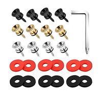 Duendhd 12 pz Ukulele Chitarra Cinghia Buttons Set di Gomma Blocchi e Perni per Ukulele Acustico Elettrico