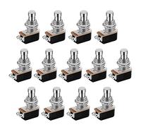 Duendhd 13 pezzi SPST Momentan Soft Pressing Interruttore piede Normally Open 2 PIN Box DrüCken Interruttore piede per chitarra pedale