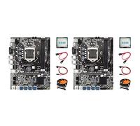 Duendhd 2X B75 ETH Mining Scheda Madre+G540 CPU+Fan+SATA +Interruttore LGA1155 8XPCIE Adattatore USB MSATA DDR3 B75 Scheda Madre