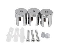 Duendhd 3 staffe di supporto per mensole rotonde, morsetti 6-8 mm, vetro acrilico in legno