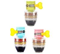 Duendhd 3Pcs Addolcitore D'acqua Fluoruro con Filtrazione Rubinetto Purificatore Rubinetto Filtro Depuratore Acqua