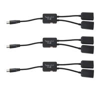 Duendhd 3X Tipo C OTG USB 3.1 a doppio 2.0 femmina OTG carica 2 porte HUB Y Splitter