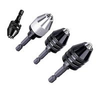 Duendhd 4PCS Drill Chuck Change Adapter, Keyless Chuck Strumento di conversione Keyless Drill Chuck, Drill Adapter in 1/4, 1/8, 1/16