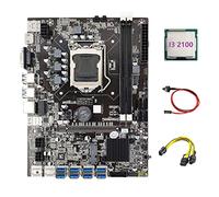 Duendhd B75 ETH Mining Scheda Madre 8XPCIE a USB+I3 2100 CPU+6Pin a Doppio 8Pin +Interruttore LGA1155 B75 Minatore Scheda Madre