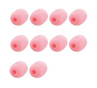 Duendhd Confezione da 10 Pezzi Cuffia Risvolto Parabrezza per Microfono, Copertura nel Schiuma di Spugna per Microfono Mini Formato Lavalier Microfono Antivento Rosa
