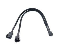 Duendhd Intrecciato da 1 un 2 Splitter un Y Pin un 3/4 Pin PWM Connettore Ventola Computer PC Adattatore Prolunga Ventola