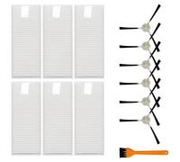 Duendhd M210 Parte per aspirapolvere M210 M210S M210B M213 Robtic 6 filtri Hepa 6 lati busti 1 busti di pulizia