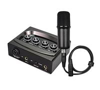 Duendhd Scheda Audio Esterna 48V Phantom Unità Corrente 45KHZ Campionamento Precisione È Adatto per la registrazione di K Song Fit