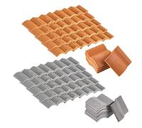 Duendhd Set di 200 piastrelle in miniatura, piastrelle piccole, tegole, paesaggio, giardino, tetti