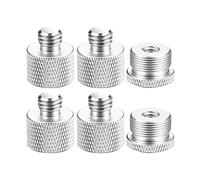 Duendhd Set di Adattatori per Filettatura Microfono da 6 Pezzi 5/8 Femmina Un 3/8 e 3/8 Femmina Un 5/8 Filettatura Adattatore per Vite per Supporto Microfono