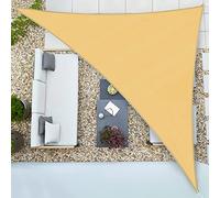 Duerer Tenda a Vela Ombreggiante Triangolare 5 x 5 x 5m Vela Parasole Blocco 95% UV Tenda da Sole da All'aperto Giardino, Balconi, Terrazza, Campeggio-Sabbia