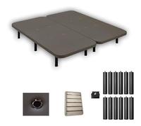 Duermete - Base imbottita doppia, rinforzata, con valvole di ventilazione (2 basi + morsetti e 12 piedini), struttura in acciaio, tessuto 3D