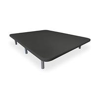 DUÉRMETE ONLINE - Base imbottita 3D rinforzata, anti rumore con 5 barre di rinforzo 6 gambe metalliche filettate da 27 cm, 90 x 190