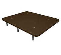 DUÉRMETE ONLINE Base imbottita 3D rinforzata, anti-rumore, con 5 barre di rinforzo, valvole di ventilazione, 6 gambe di altezza 30 cm, cioccolato, 80 x 200 cm