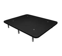 DUÉRMETE ONLINE - Base imbottita 3D super rinforzata, elevata stabilità con 5 barre trasversali e 6 gambe metalliche filettate da 27 cm, 90 x 190, nero