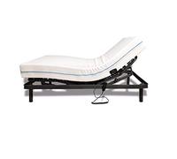 Duermete Online Confezione da letto articolato rinforzato 5 piani + materasso dorsale viscoelastico, legno, 150 x 190 (2 letti indipendenti)
