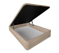 DUÉRMETE ONLINE - Letto pieghevole in legno grande capacità cassetto spessore 30 mm con coperchio rinforzato e traspirante, Cambria, 135 x 180 cm