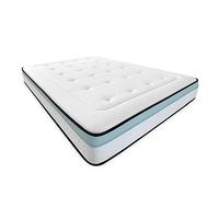 DUÉRMETE ONLINE Materasso viscoelastico Bio Max con Viscogel | Solido e Confortevole | antiacaro e ipoallergenico, Foam Poliuretano espanso Memory Schiuma poliuretanica, Bianco, 105 x 200