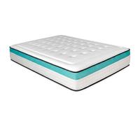 Duérmete Online Materasso viscoelastico Bio Max Premium con Viscogel, Rigido e Confortevole, Spessore 24 cm, antiacaro, Antibatterico e Anallergico, Memory Foam, Bianco, 140 x 200