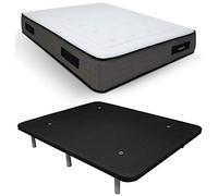 Duérmete Online Pack ahorro cama Completa y colchón visco Elástico Divano Letto, Nero, Full