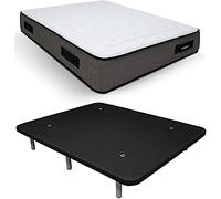 Duérmete Online Pack ahorro cama Completa y colchón visco Elástico Divano Letto, Nero, Full