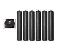 DUÉRMETE ONLINE - Set di 6 gambe da 27 cm, per rete e base imbottita, cilindriche filettate, colore grigio