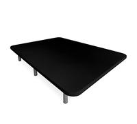 DUÉRMETE ONLINE TAPI2DACOLCHADANEGRA002 Base imbottita rinforzata, anti-rumore con 5 barre di rinforzo, adatto a qualsiasi tipo di materasso, 6 gambe metalliche filettate da 27 cm, nero, 105 x 190