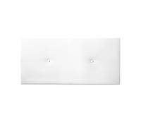 DUÉRMETE ONLINE - Testiera in ecopelle premium imbottita con Sicilia, misure 105 x 60 cm (letto da 90 e 105) bianco