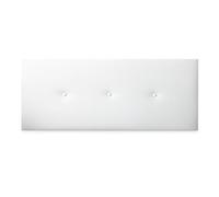 DUÉRMETE ONLINE - Testiera in ecopelle premium imbottita Sicilia, misure 145 x 60 cm (letto da 135 e 140) bianco