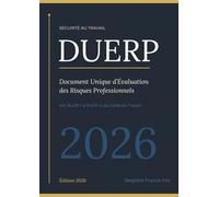 DUERP : Document Unique d'Évaluation des Risques Professionnels | Registre complet prêt à remplir | Format A4 | 85 pages | Conforme Code du Travail | TPE PME