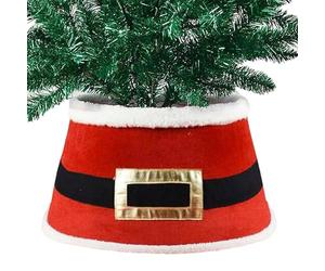 DUESSE Copri Piede Base per Albero di Natale Tappetino Rosso Pelliccia da Decorazioni
