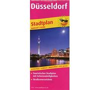 Düsseldorf: Touristischer Stadtplan mit Sehenswürdigkeiten und Straßenverzeichnis