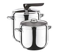 Duetto pentole a pressione First in acciaio inox nichel free adatte all