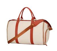 Duffe da viaggio Grande Pieghevole - Bagagli Holdall Impermeabile, Spazio di Capacità con Scomparto per Scarpe | per Uomini, a righe, 53,3 x 33 x 27,9 cm, bianco, Consulte la descripción