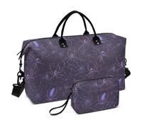 Duffel Bag Dark Purple Spiders Weekender Duffel Bag con Cinghia Regolabile per Trekking 2 Pz Set bolsa para en avion