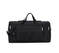 Duffel Bags for Traveling 65L Carry On Foldable Bag for Men Women Weekend Travel Duffle Bags with Shoe Compartment Black Valigia 4 rotoli grande tessuto, Nero , Taglia unica per tutti