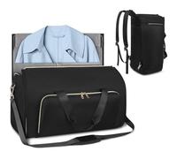 Duffle - Borsa per abbigliamento sportivo, 2 in 1, grande borsa da uomo, borsa da viaggio convertibile per donne e uomini - borsa da morso di ride - borsa per tappo pieghevole per, Nero , Se référer