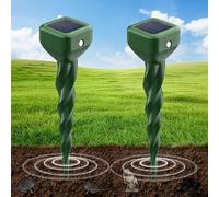 Dufuso 2 Pezzi Dissuasori per Talpe, Dissuasore per Topi, Repellente per Topi, Scaccia Talpe per Scacciare Talpe, Scoiattoli di Terra, Serpenti, Visoni- Verde